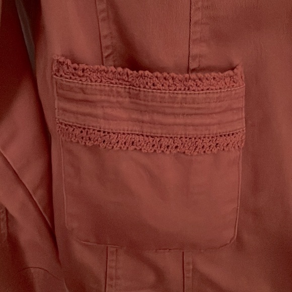 Brushed denim embellished cotton blazer - Picture 3 of 4